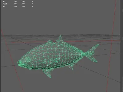 Trevally Low-poly 3D model