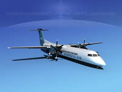 Dehaviland DHC-8 400 Midlands Express 3D model