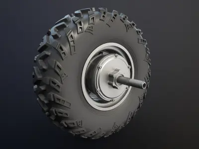 Off-Road ATV Wheel High-Poly 3D model