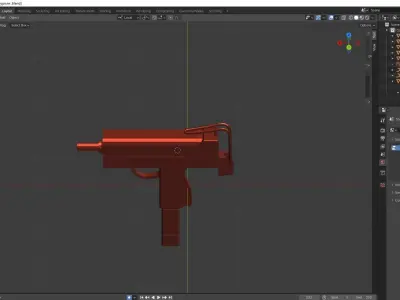 usp 3d gun Free 3D model
