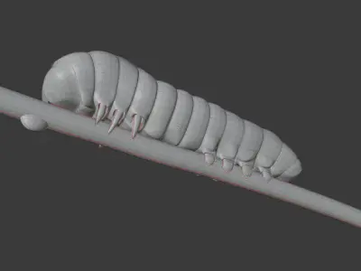 Caterpillar circle with dots 3D model