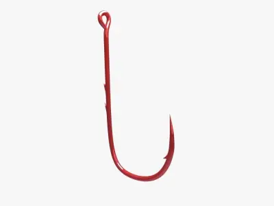 Fishing hook 2 3D model