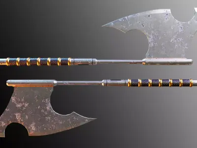 Executioners Axe Low-poly 3D model