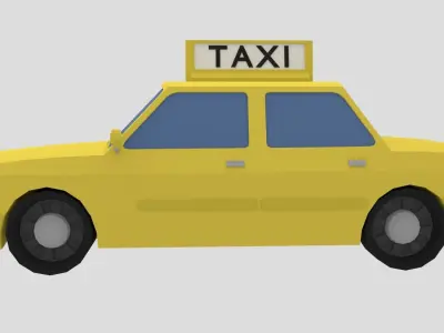NYC taxi - Low Poly Free low-poly 3D model