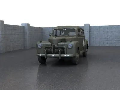 US Army Staff Car 3D model