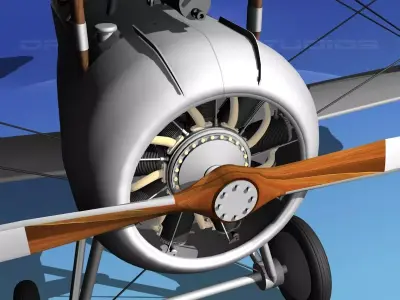 Nieuport 17  Bare Metal 3D model