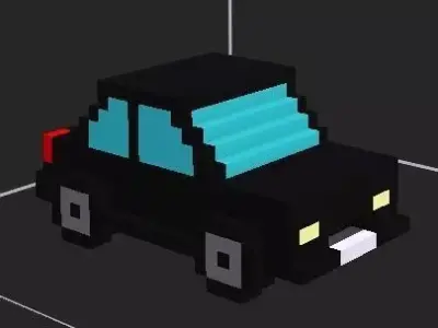 A Car pixel Free 3D model