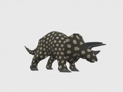 Dinosaur Triceratops - 02 Low-poly 3D model