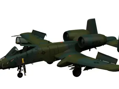 A10 Thunderbolt airplane 3D model