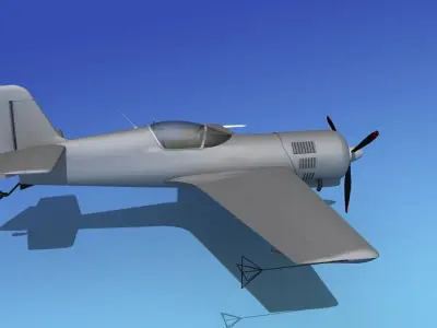 Sukhoi SU-26 Aerobat Bare Metal 3D model