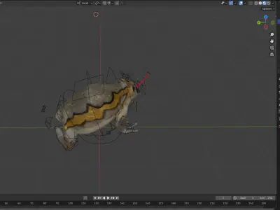 Realistic Bullfrog 3D Model Advanced Rig  Low-poly 3D model