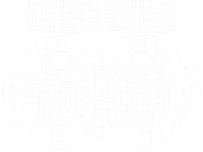 Bunny toy with eyes Low-poly 3D model