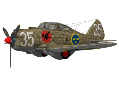 Seversky p-35 J-9 3D model