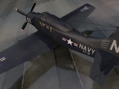 Douglas EA-1E or AD-5W Skyraider 3D model