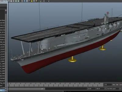 Batle ship Akagi To Japan 3D model