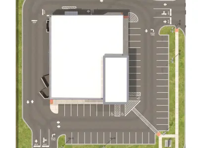 Retail-019 Walgreens with Site 3D model