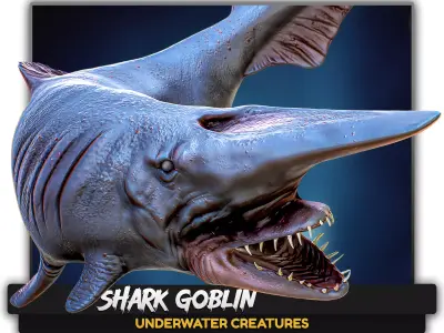 The Shark Goblin - fish - Ocean predator - Fish 3d model 9 Low-poly 3D model