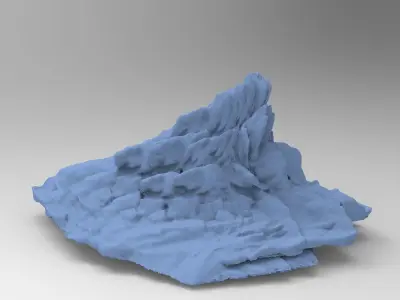 Beach Dark Rocks 1 3D model