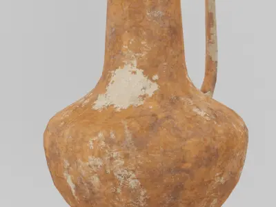 Clay Pot Low-poly 3D model