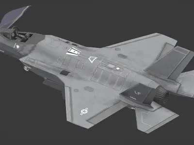 F35 A fighter jet - fighter jet Low-poly 3D model