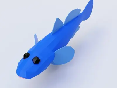 Dragon goby fish 3d model  Low-poly 3D model