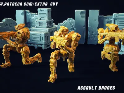 Military Drone 3D Printable 100mm 3D print model