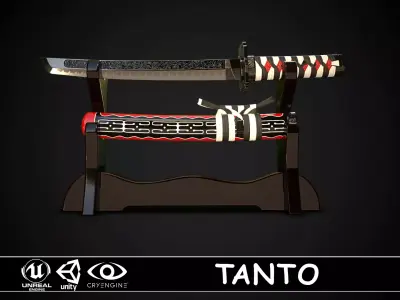 Tanto 02 Low-poly 3D model