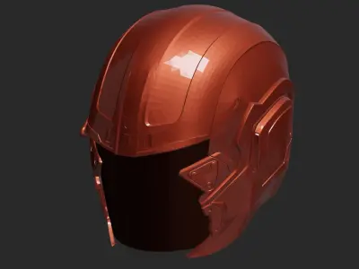 Futuristic Helmet  3D print model