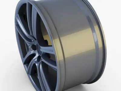 Style 303 wheel ferric gray Mid Poly Low-poly 3D model