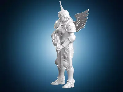 Sisters of Battle Figurine 3D Print Model 3D print model