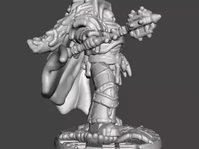 6MM SCALE HERETIC WARLORD MINIATURE MODEL SCIFI OR FANTASY GAMES 3D print model