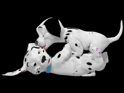 Jewel and Fidget Dalmatian Models Free 3D model