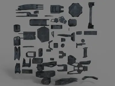 Kitbash VOL6 minipack hard surface  3D model