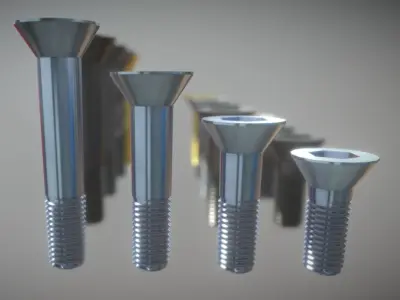 Allen Screws PBR Low-Poly AR VR Low-poly 3D model