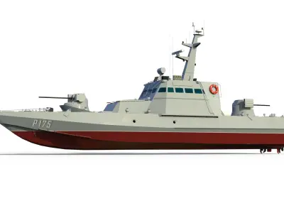 Ukrainian Gyurza-M class artillery boat 58155 3D model