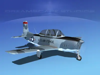 Beechcraft T-34 Mentor V08 USAF 3D model