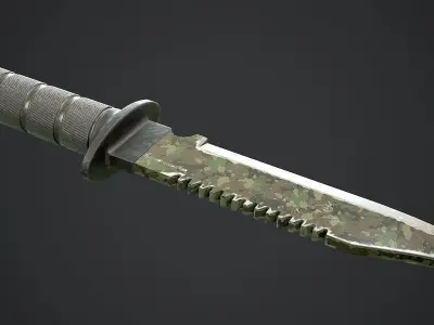 Survival Knife Game model PBR Low-poly 3D model