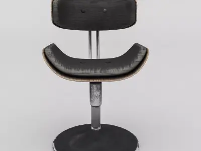 old chair 3D model Low-poly 3D model