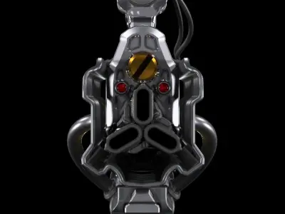 Sci-fi concept Laser Rifle Free 3D model