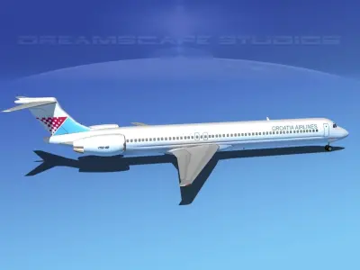 Douglas MD-80 Croatia Airlines 3D model