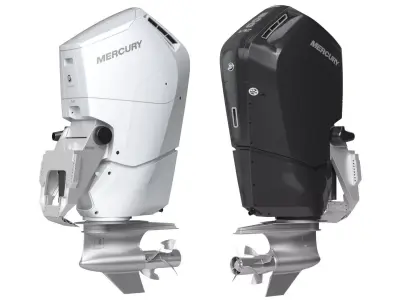 Mercury Verado V12 600HP Outboard Motor 3D model