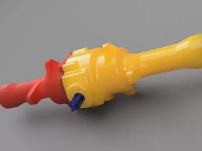 3D PRINTED REAR AXLE WITH DIFFERENTIAL - RC CAR Free 3D model