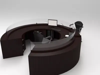pc table 7  it is specially designed for bank or post office  Free 3D model