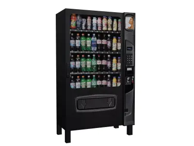 Soft Drink Vending Machine Low-poly 3D model