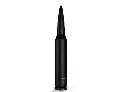 Sci-Fi 50 Caliber Bullet 01 - PBR Game Ready Low-poly 3D model