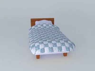 Single simple bed Free 3D model