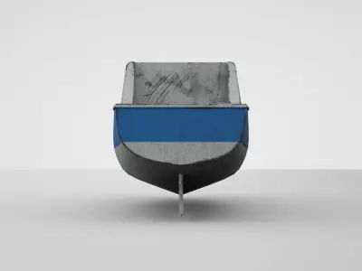 Lifeboat - Type 9 - Boat Davit - Warship Textured 3D model