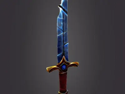 Broken sword 3D print model