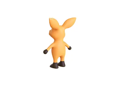 High-Quality 3D Cute Kangaroo for Games Low-poly 3D model