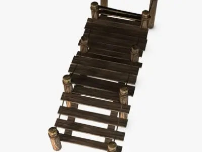 Broken Old Pier 3D model